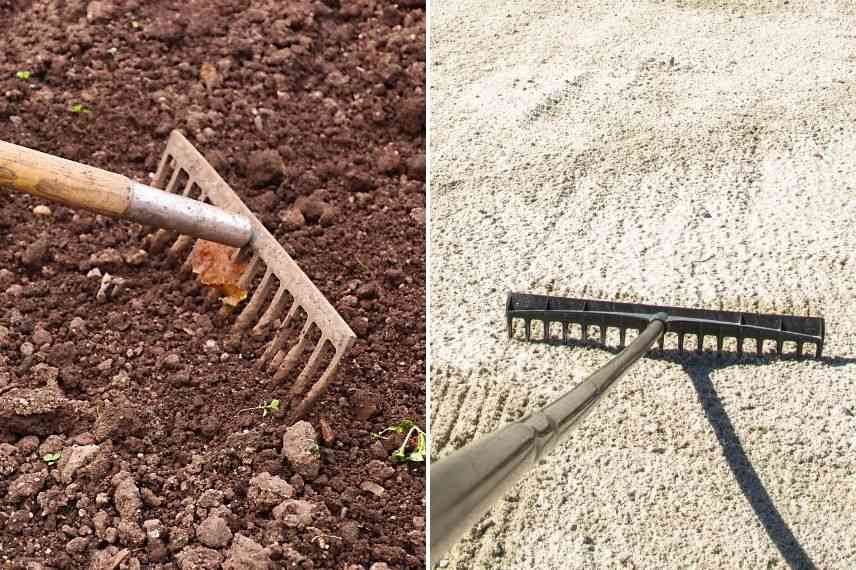 outil de jardinage-rateau