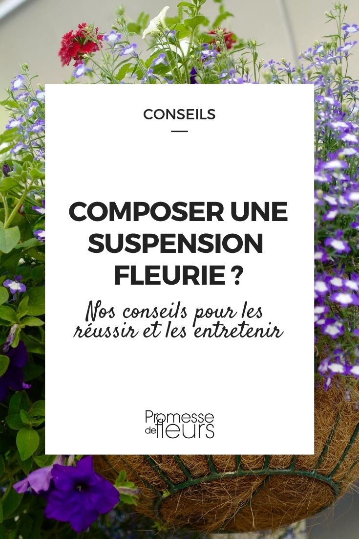 faire une suspension de fleurs