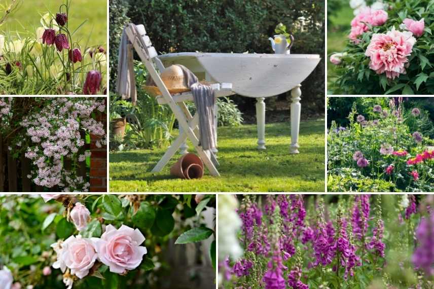 cottage core tendance ambiance jardin, cottage core style pour le jardin, cottage core campagne, cottagecore