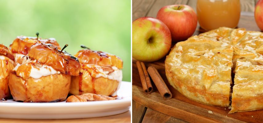 Des desserts et tartes aux pommes