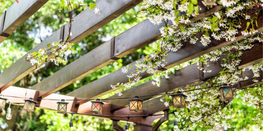 Pergola pour ombrager le jardin en été