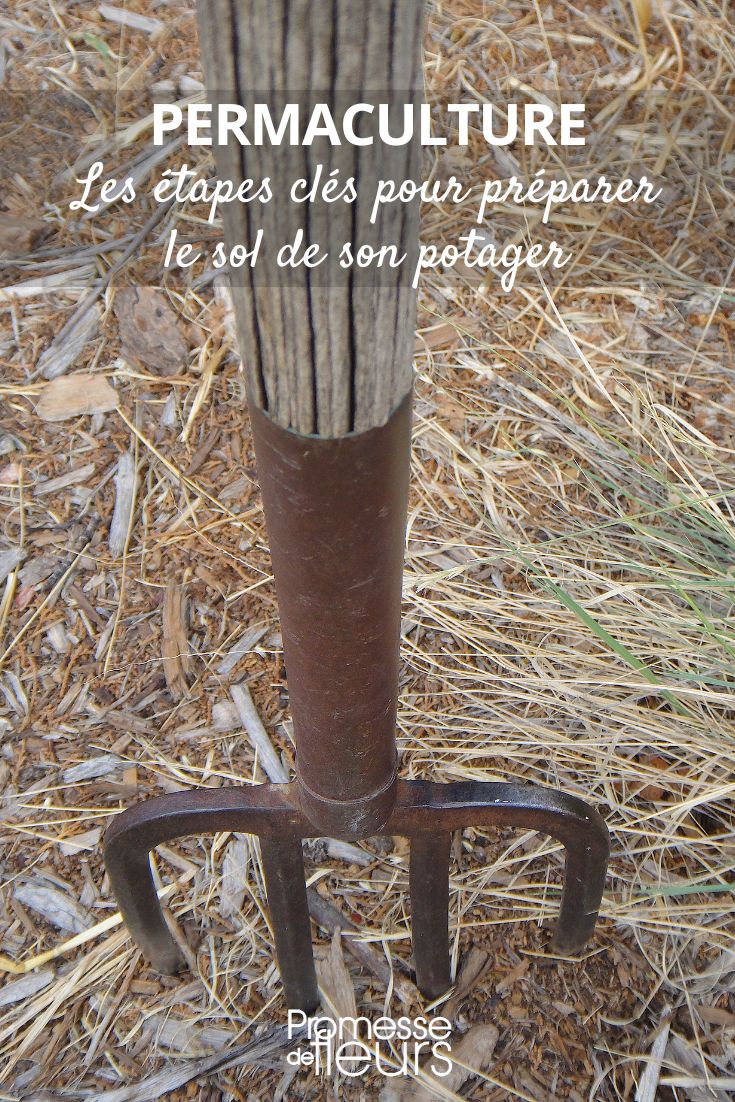 fourche et paillage en permaculture