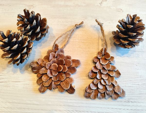 Créez vos décorations de Noël naturelles avec des pommes de pin et du carton