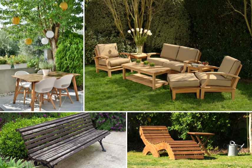 objets en bois deco mobilier de jardin