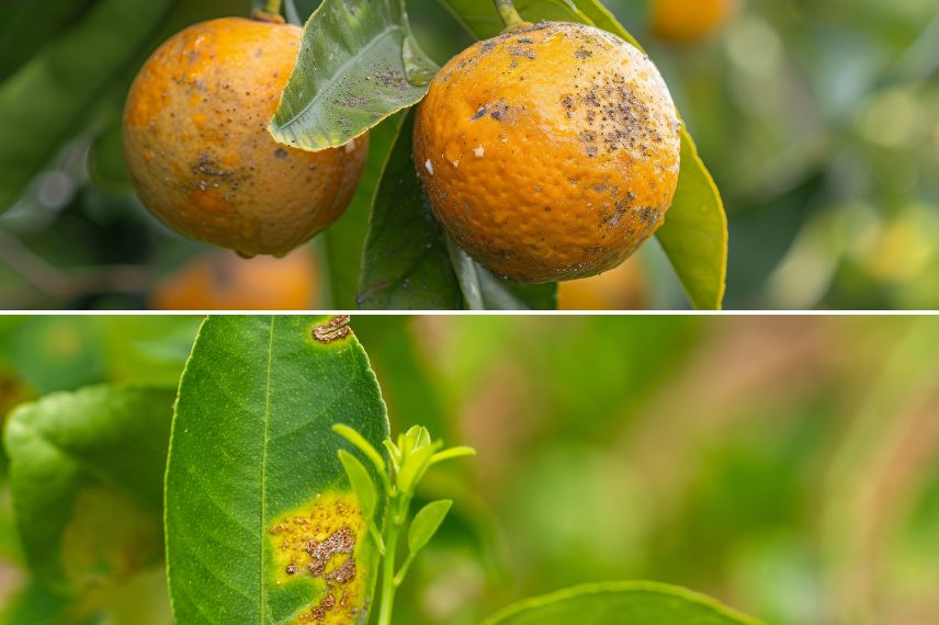 oranger maladies chancre des agrumes