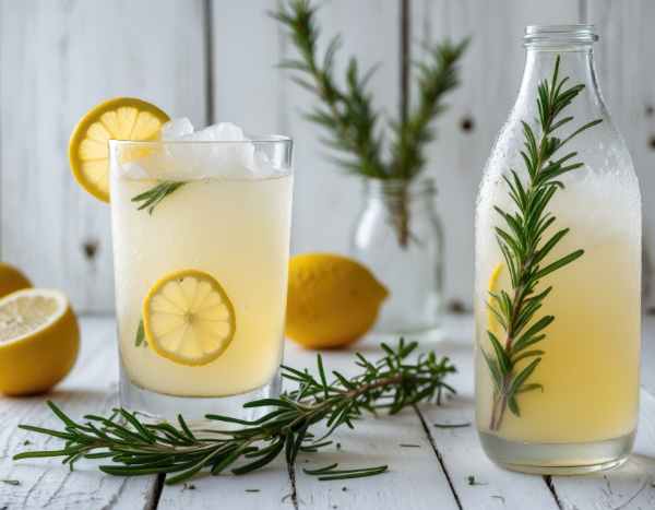 Limonade maison au romarin : une boisson rafraîchissante et naturelle