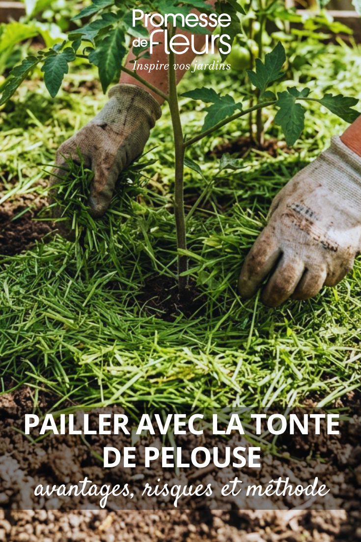 paillage avec gazon tondu