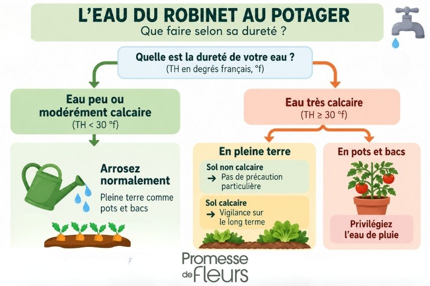 schéma eau d'arrosage du robinet