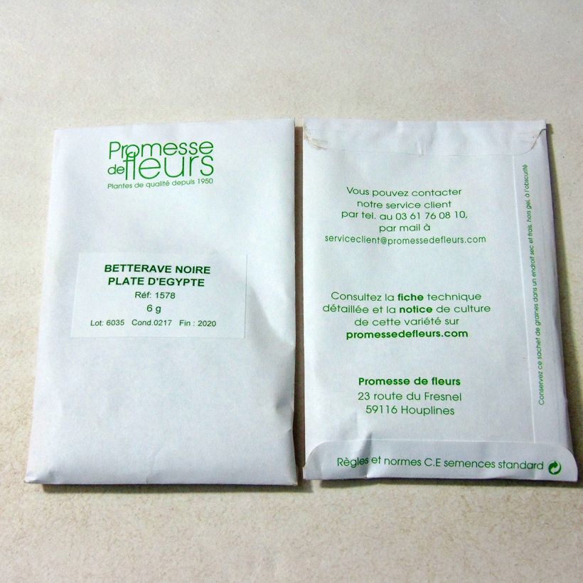Example of Betterave noire plate d'Egypte le sachet de +/- 250 graines environ (minimum 6g) as you get