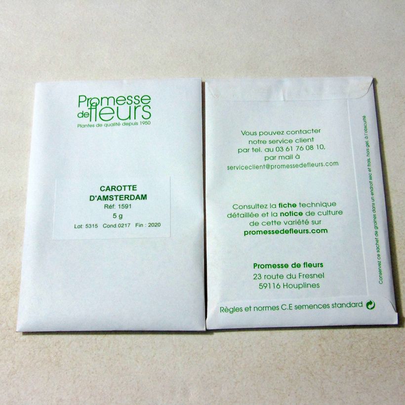 Example of Carotte Amsterdam - Daucus carota le sachet de +/- 3600 graines environ (minimum 5g) as you get