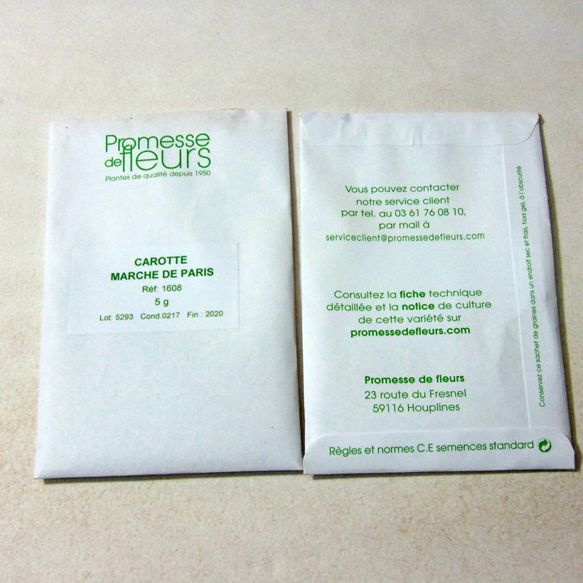 Example of Carotte Marché de Paris - Daucus carota le sachet de 3600 graines environ (minimum 5g) as you get