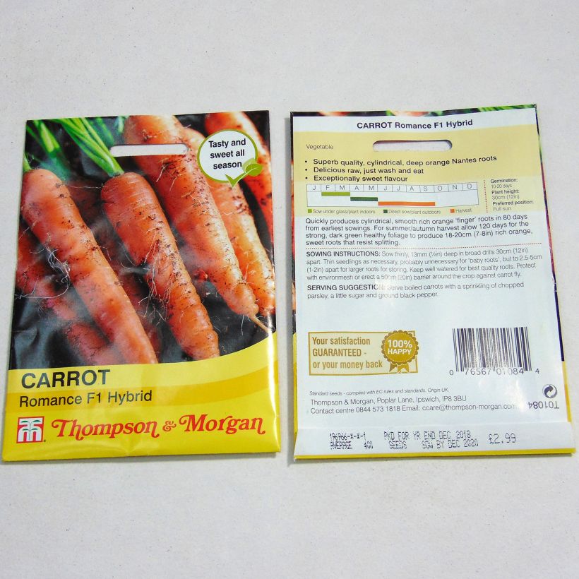Example of Carotte Romance - Daucus carota  le sachet de 400 graines environ as you get