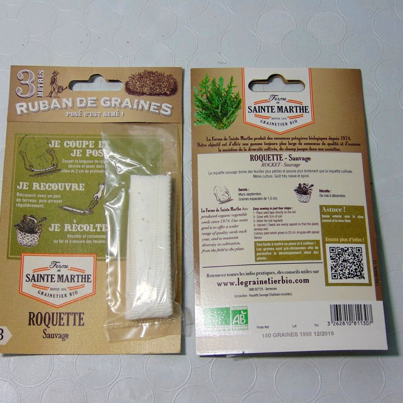 Example of Carte ruban de Roquette sauvage Bio - Ferme de Sainte Marthe Livré en ruban de 3 mètres as you get