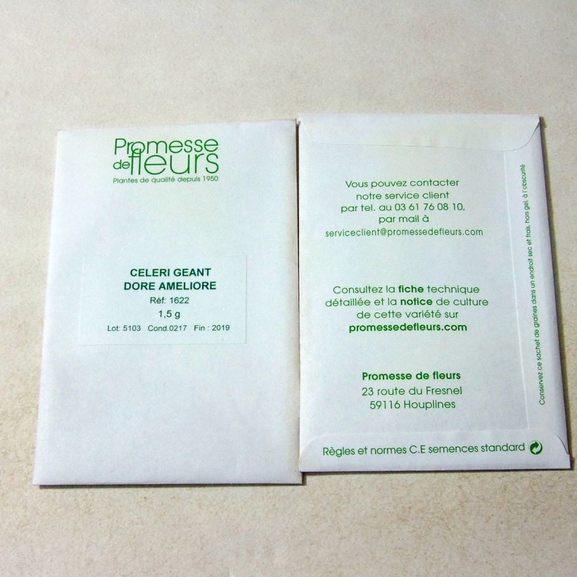 Example of Céleri Géant Doré Amélioré - Apium graveolens le sachet de 2000 graines environ (minimum 1,5g) as you get