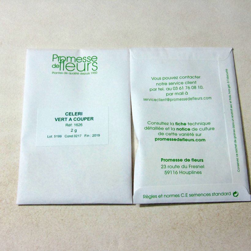 Example of Céleri à couper le sachet de 4000 graines environ (minimum 2g) as you get