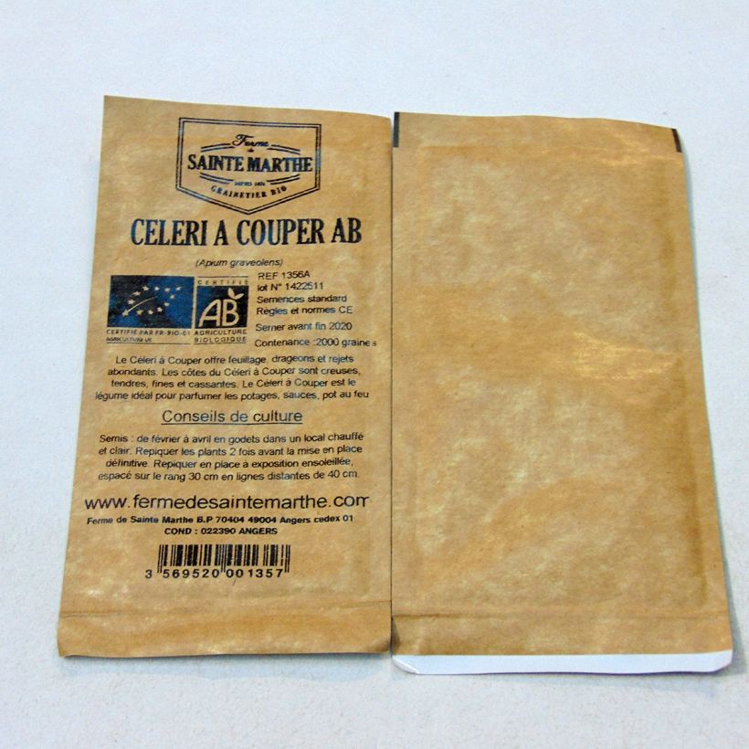 Example of Céleri à couper Bio - Ferme de Sainte Marthe le sachet de 1300 graines environ (0.78g) as you get