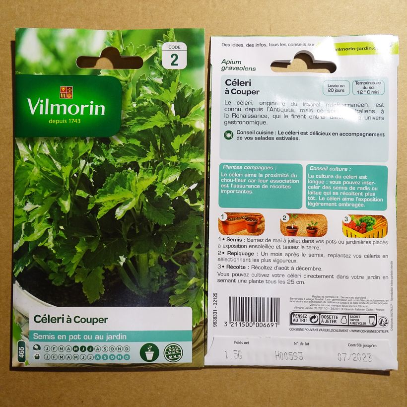 Example of Céleri à couper - Vilmorin le sachet de 2500 graines environ (1g) as you get