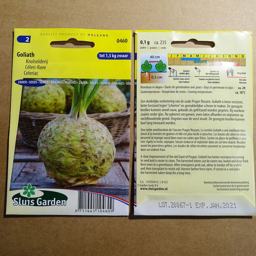 Example of Céleri rave Goliath - Apium graveolens le sachet de 235 graines environ as you get
