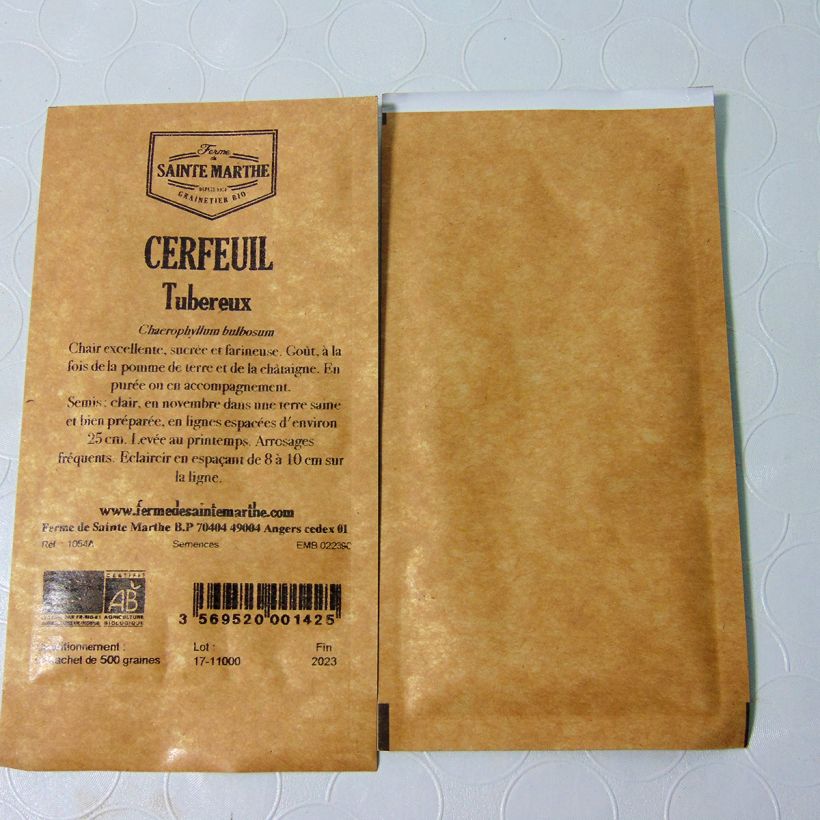 Example of Cerfeuil tubéreux Bio - Ferme de Sainte Marthe le sachet de 500 graines environ (1g) as you get