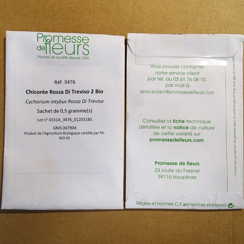 Example of Chicorée Rossa Di Treviso 2 Bio le sachet de 300 graines environ (0.5g) as you get