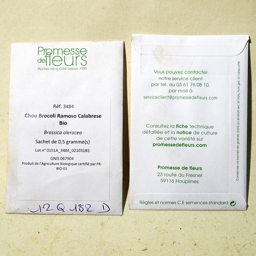 Example of Chou Brocoli Ramoso Calabrese Bio le sachet de 200 graines environ (minimum 1g) as you get