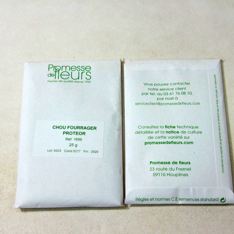 Example of Chou fourrager Proteor le sachet de 5000 graines environ (minimum 25g) as you get