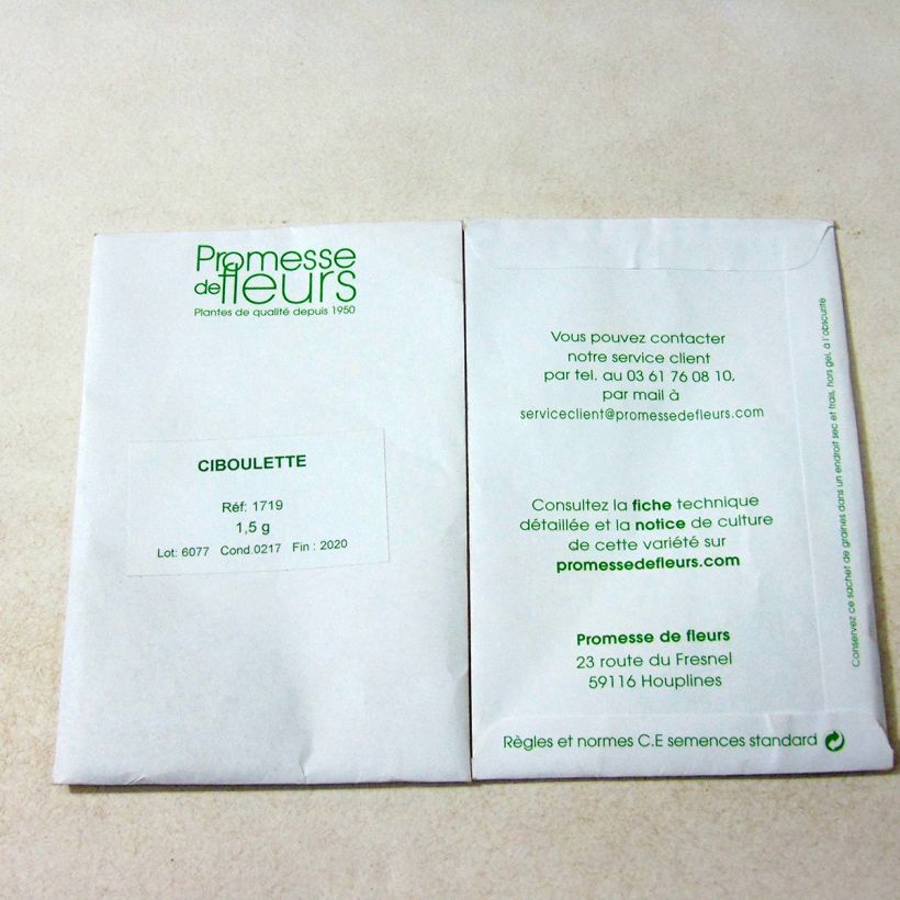 Example of Ciboulette - Civette graines as you get