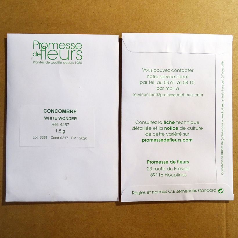 Example of Concombre White Wonder - Concombre blanc le sachet de +/- 50 graines environ (minimum 1,5g) as you get