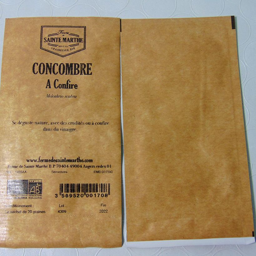 Example of Concombre à confire (Cucamelon) Bio - Ferme de Sainte Marthe le sachet de 20 graines environ as you get