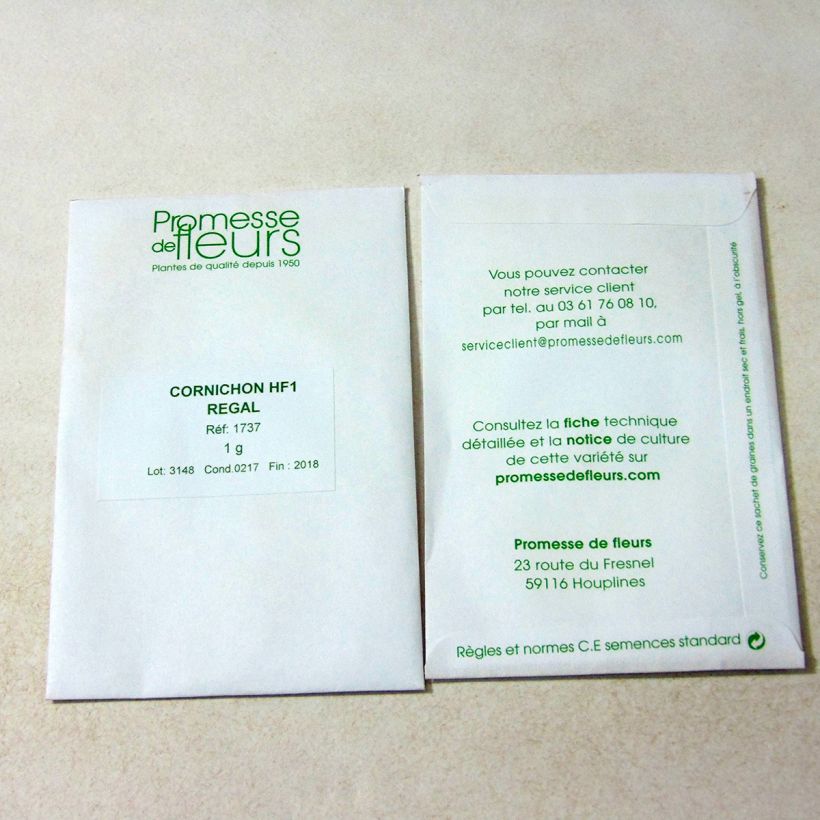 Example of Cornichon Regal F1 le sachet de +/- 25 graines environ (minimum 1g) as you get
