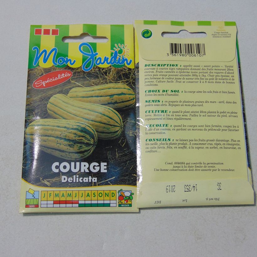 Example of Courge Delicata - Courge Sweet potato le sachet de 20 graines environ (1,2g) as you get