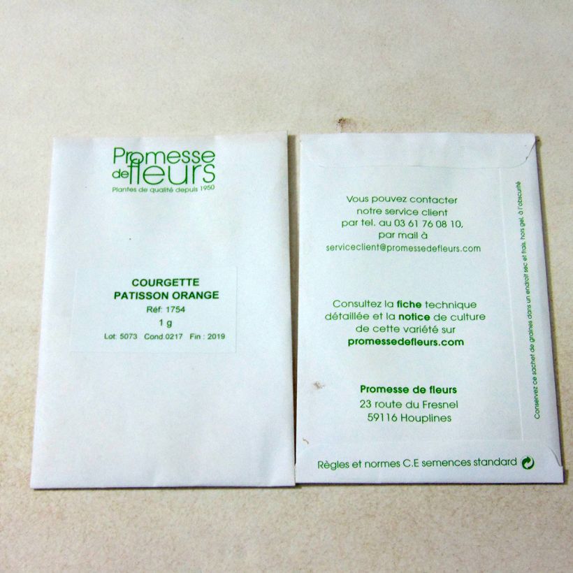 Example of Courge Pâtisson orange - Cucurbita pepo le sachet de 8 ? 10 graines environ (minimum 1g) as you get