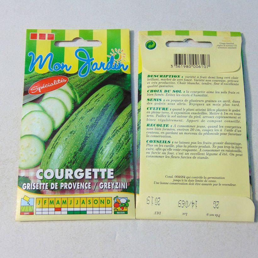 Example of Courgette Grisette de provence - Greyzini le sachet de 20 graines environ (2g) as you get