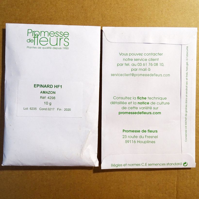 Example of Epinard Amazon F1 - Spinachia oleracea le sachet de 700 graines environ (minimum 10g) as you get