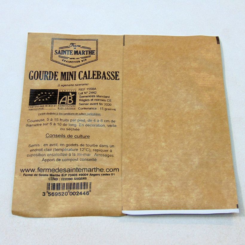 Example of Gourde Mini Calebasse Bio - Ferme de Sainte Marthe le sachet de 15 graines environ (1g) as you get