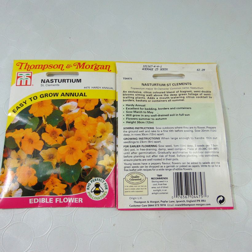 Example of Graines de Capucine naine St Clements - Tropaeolum majus le sachet de 25 graines environ as you get