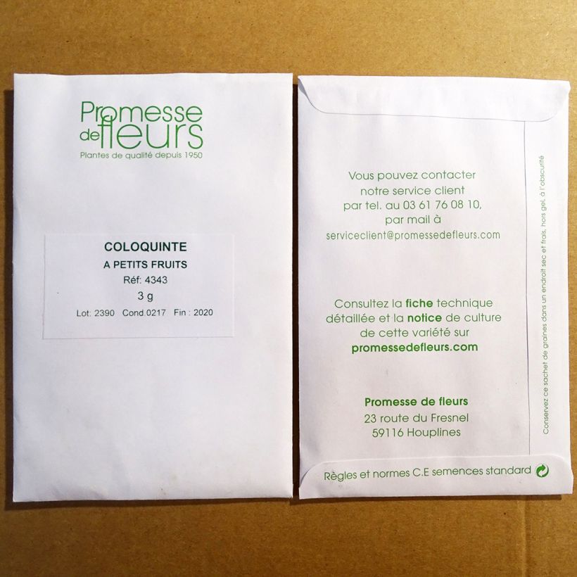 Example of Graines de Coloquintes à petit fruits - Cucurbita pepo le sachet de +/- 50 graines environ (minimum 3g) as you get