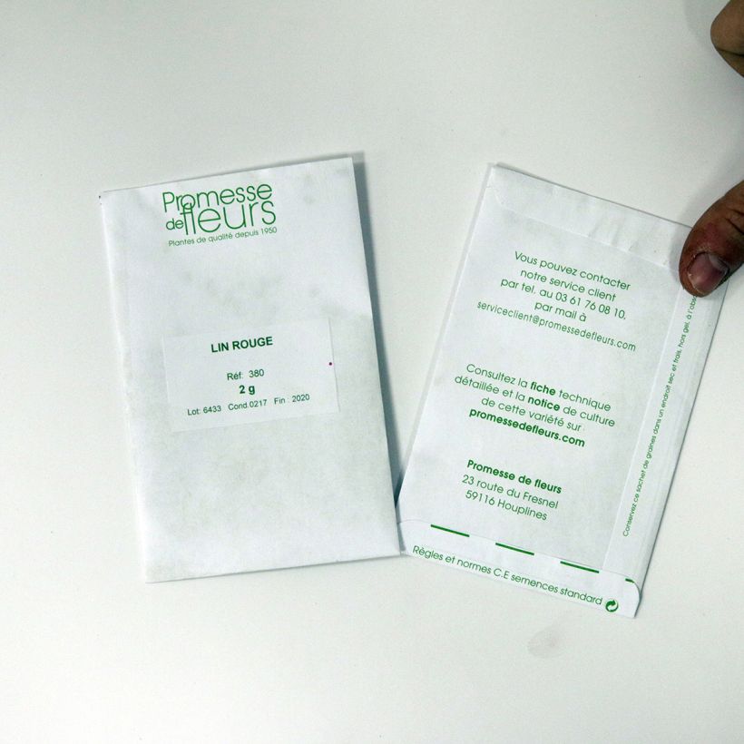 Example of Graines de Lin rouge - Linum grandiflorum Rubrum le sachet de +/- 600 graines environ (minimum 2g) as you get