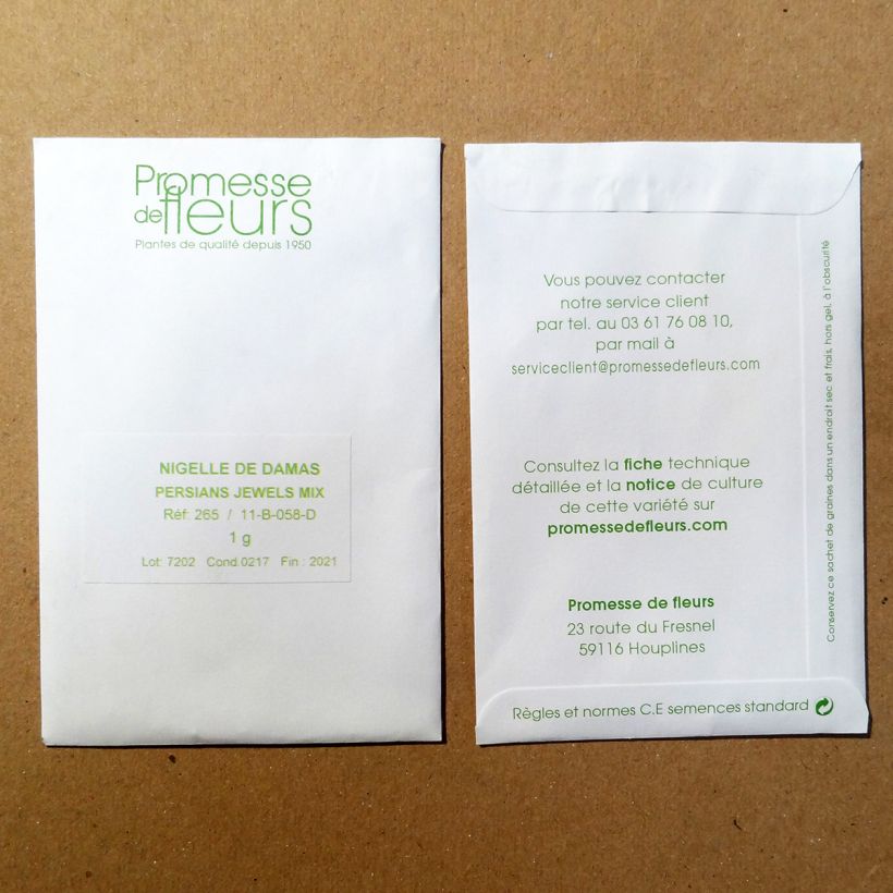 Example of Graines de Nigelle de Damas Persian Jewels Mix - Nigella damascena le sachet de +/- 300 graines environ (minimum 1g) as you get
