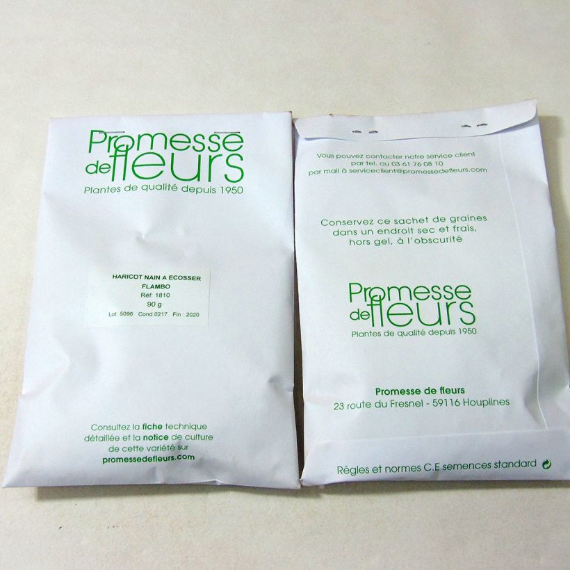 Example of Haricot nain à écosser Flambo le sachet de 150 graines environ (minimum 90g) as you get