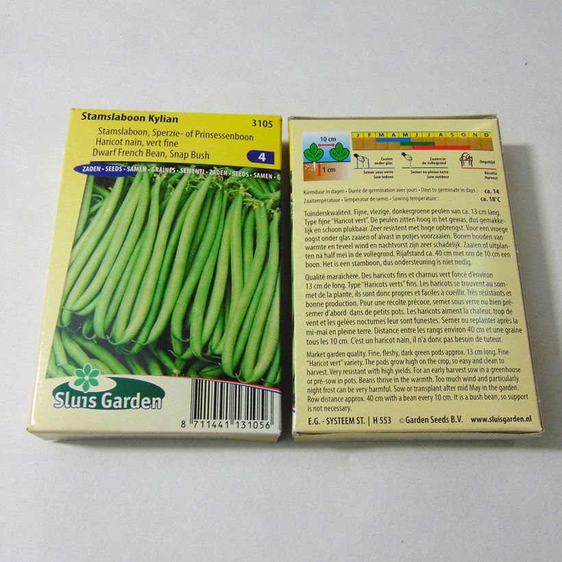 Example of Haricot nain à filet Kylian - Phaseolus vulgaris le sachet de 150 graines environ (75g) as you get
