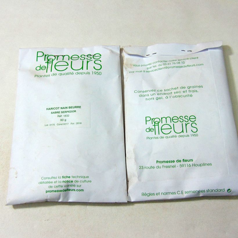 Example of Haricot nain mangetout beurre Serpedor - Coco plat (type sabre) le sachet de 250 graines environ (minimum 90g) as you get