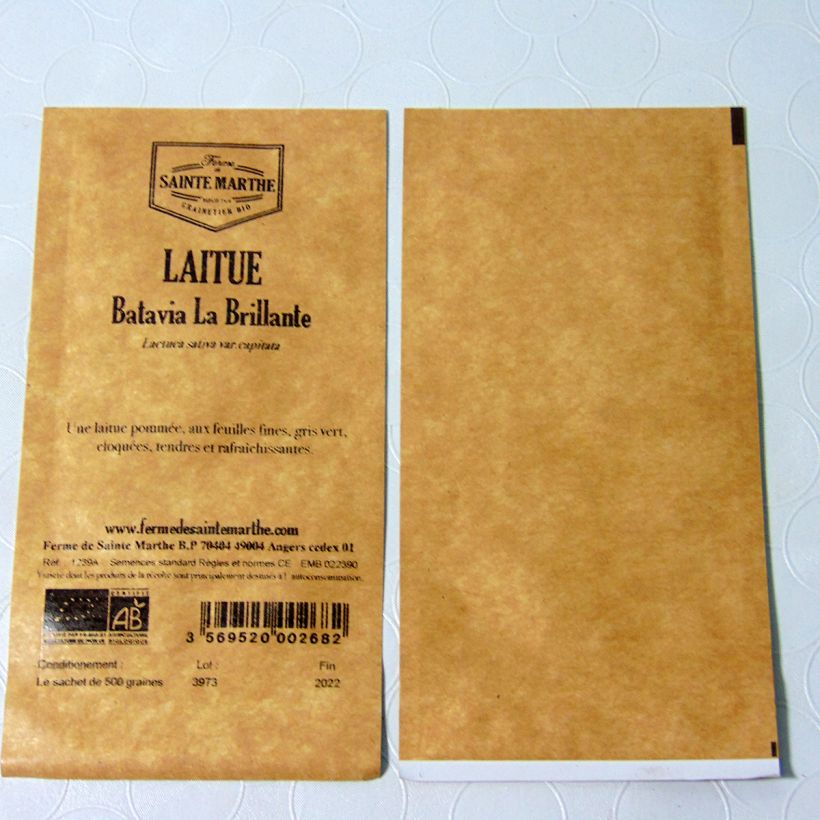 Example of Laitue Batavia La Brillante Bio - Ferme de Sainte Marthe le sachet de 500 graines environ as you get