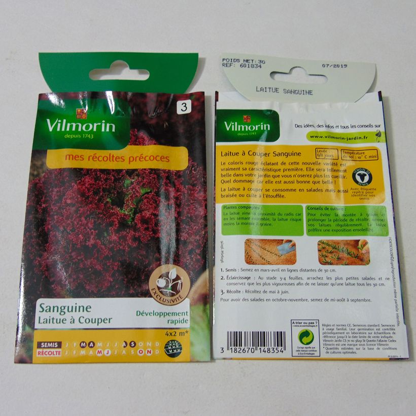 Example of Laitue Batavia Sanguine - Vilmorin le sachet de 2400 graines environ (3g) as you get