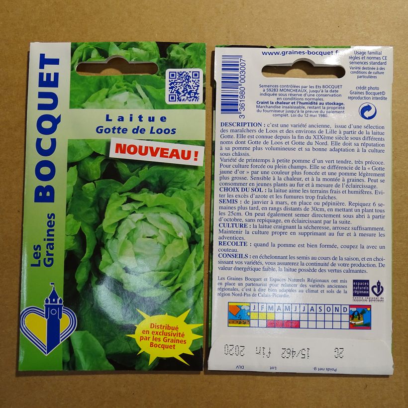 Example of Laitue pommée Gotte de Loos - Lactuca sativa  le sachet de 1600 graines environ (2g) as you get