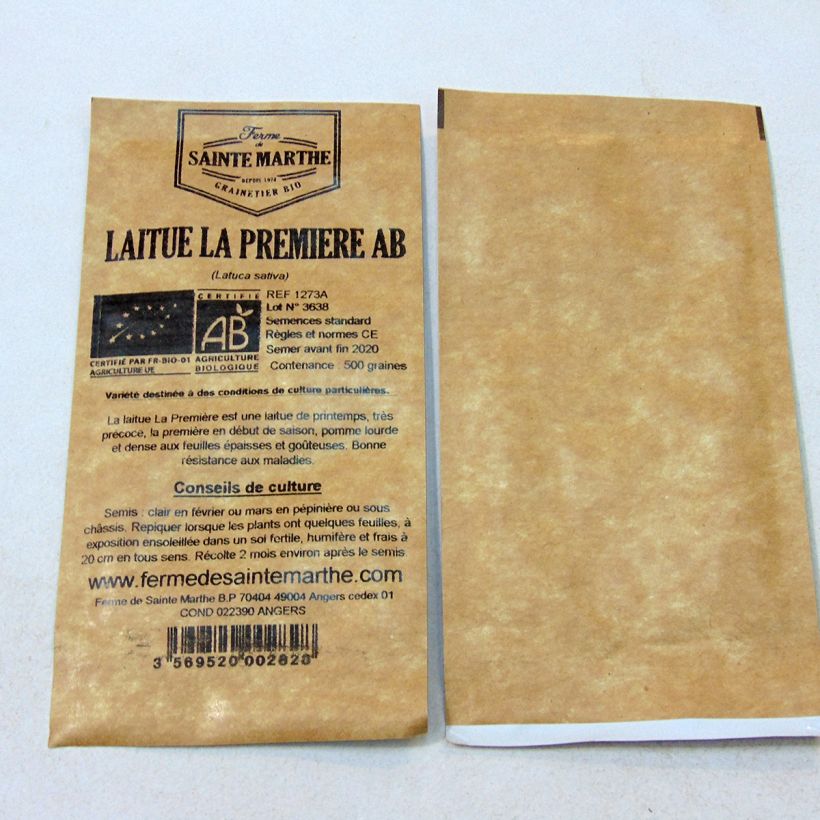 Example of Laitue pommée La Première Bio - Ferme de Sainte Marthe le sachet de 500 graines environ as you get