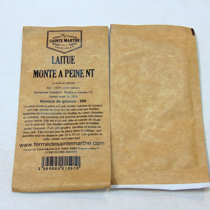 Example of Laitue pommée Monte à Peine NT - Ferme de Sainte Marthe le sachet de 500 graines environ as you get