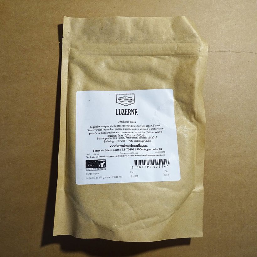 Example of Luzerne Bio - Engrais vert le sachet de 500 graines environ (150g) as you get