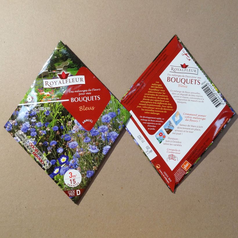 Example of Mélange de fleurs pour bouquets bleus à semer - Sachet 3 m2 Boite pour 3 m² as you get