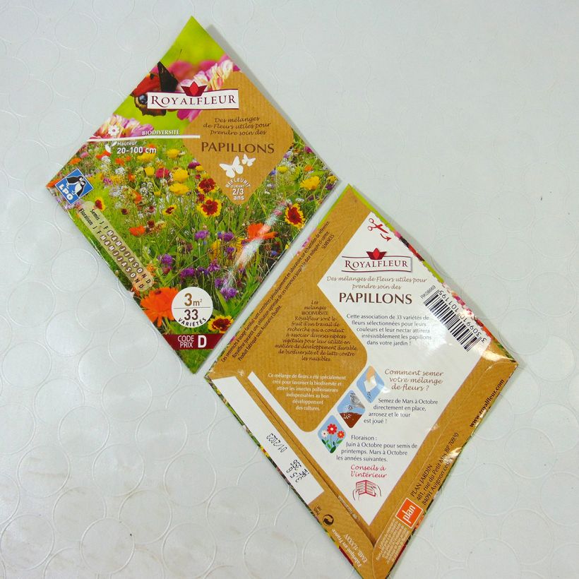 Example of Mélange pour attirer les papillons - Sachet 3 m2 3,5g de graines as you get